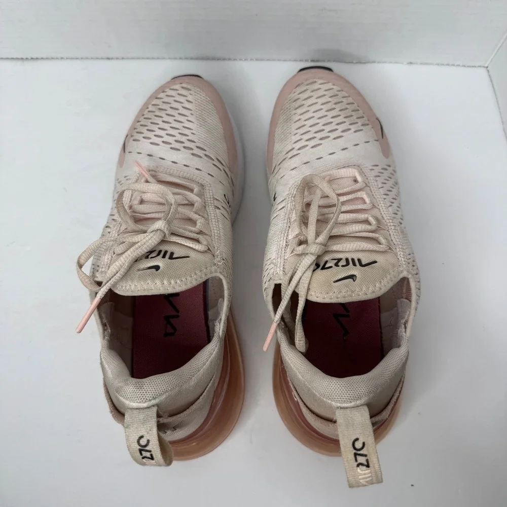 Nike Air Max 270 Sneakers Womens 8.5 Barely Rose Pink AH6789-604 Running Shoes